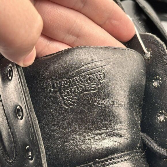 Red Wings Shoes Black Low Top Leather Steel Toe Work Shoes Men’s US 14 Width D